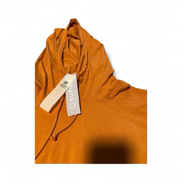 Mono B Hoodie Size Med Women Long Sleeve Gold Atleisure Sporty NWT - Picture 3 of 6